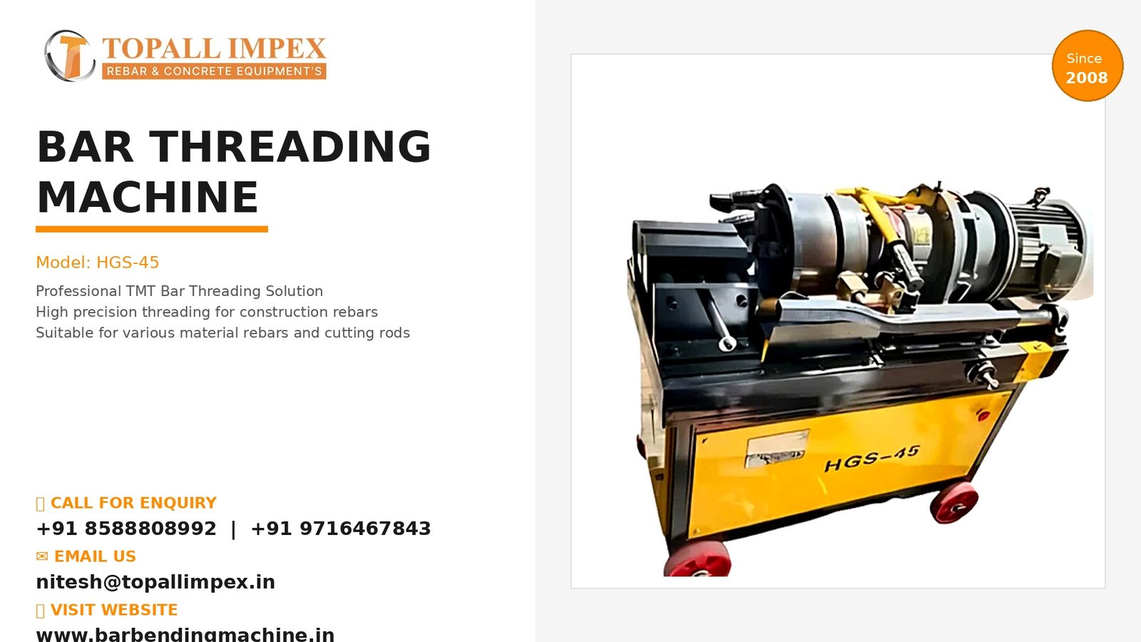 Bar Threading Machine